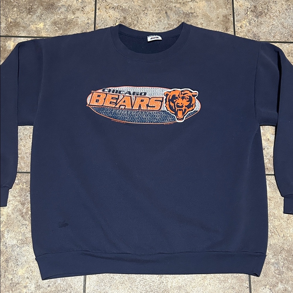 Y2K Chicago Bears Navy Blue Sweatshirt